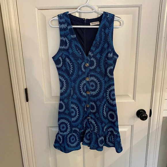 New! Ramy Brook Kathleen blue button front Dress nwot 33745 - Picture 2 of 9